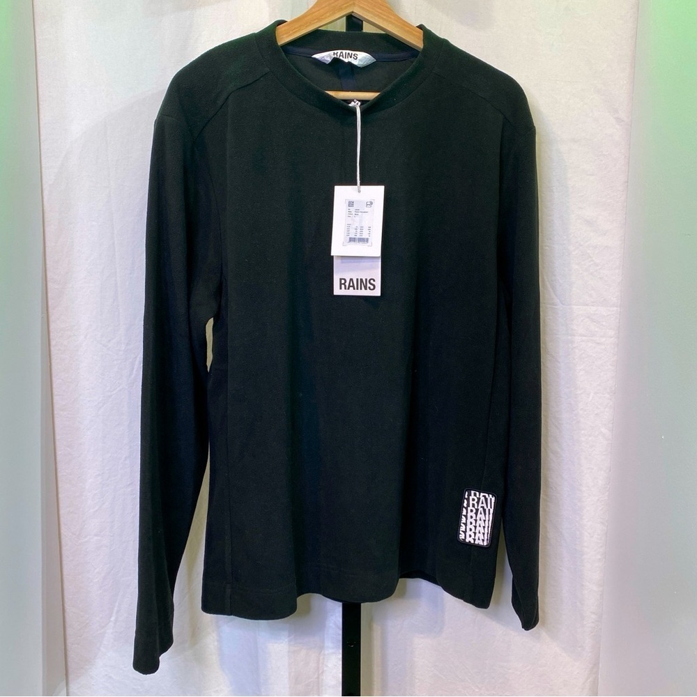 NWT Rains unisex brushed fleece, crew neck, luxuriously soft